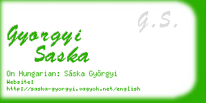 gyorgyi saska business card