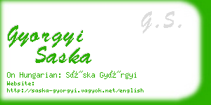 gyorgyi saska business card